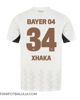 Bayer Leverkusen Granit Xhaka #34 Tricou Fotbal Replică 2024-25 Barbati Deplasare
